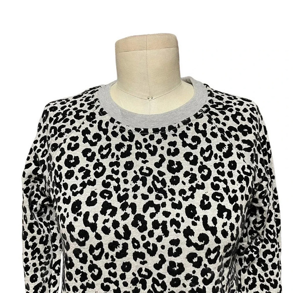 Whistles‎ Cheetah Flocked Sweatshirt Grey Marl Size XS - Picture 3 of 9